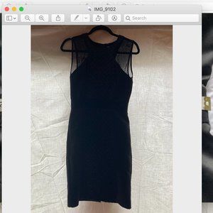 Milly black sequin dress with netting